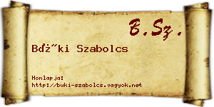 Büki Szabolcs névjegykártya