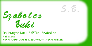 szabolcs buki business card